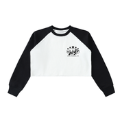 cropped,hem,tee,women,baseball,heavywieght,intrfr,los angeles,script,color block