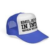 believed in intrfr trucker caps