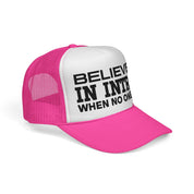 believed in intrfr trucker caps