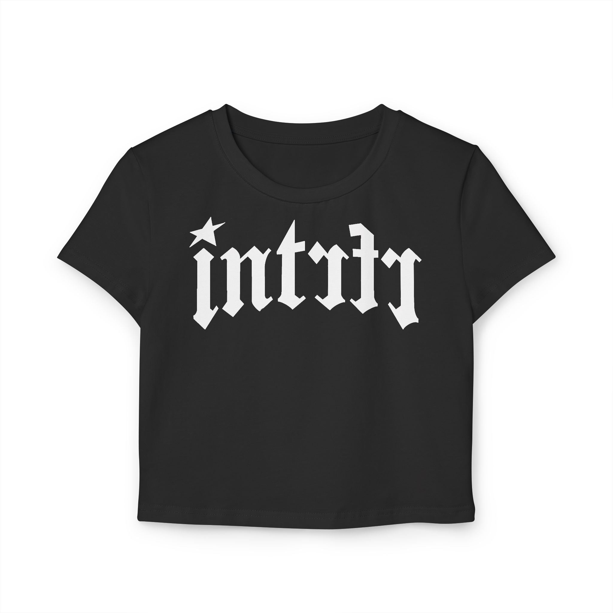 Intrfr Old-English Crest Women's Baby Tee