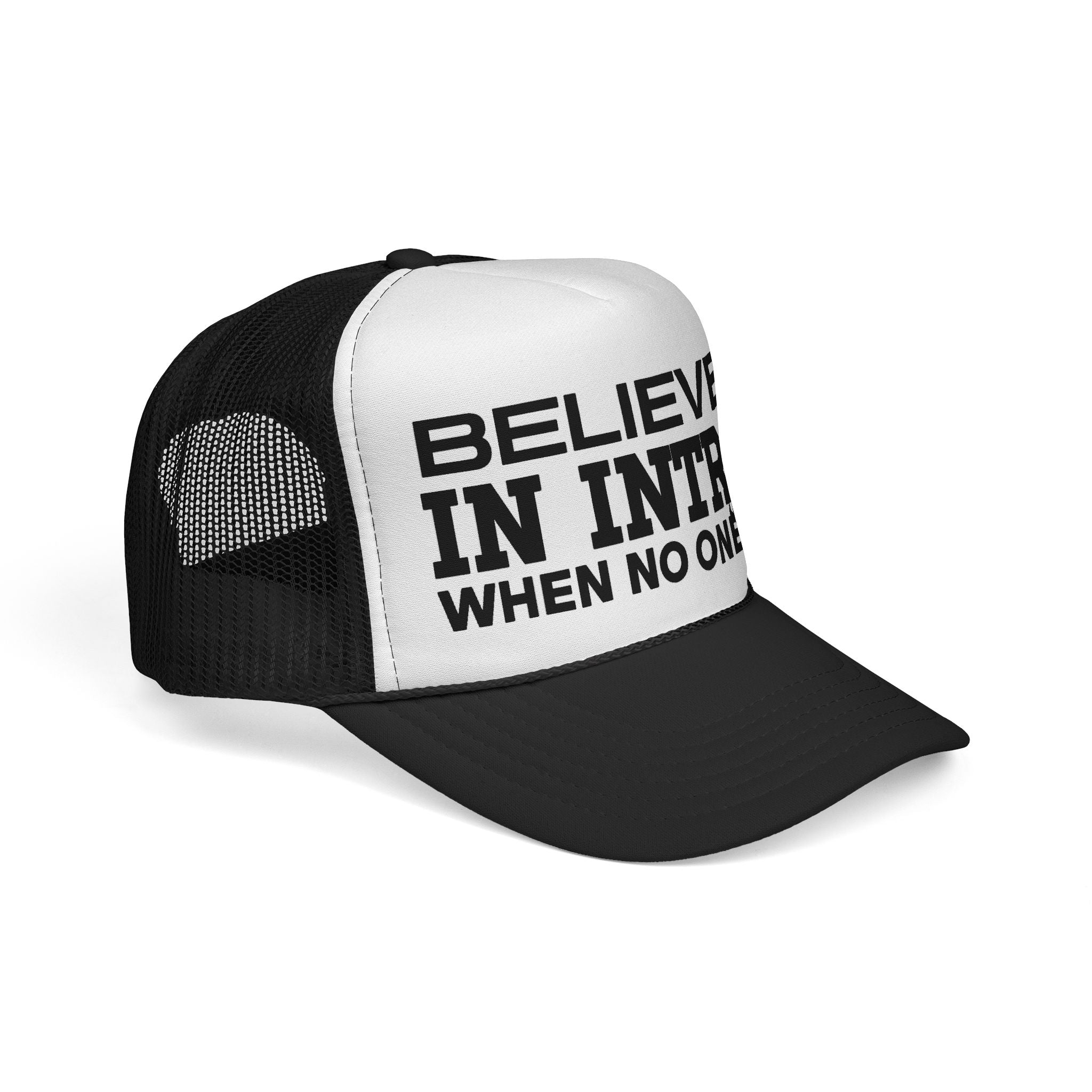 believed in intrfr trucker caps