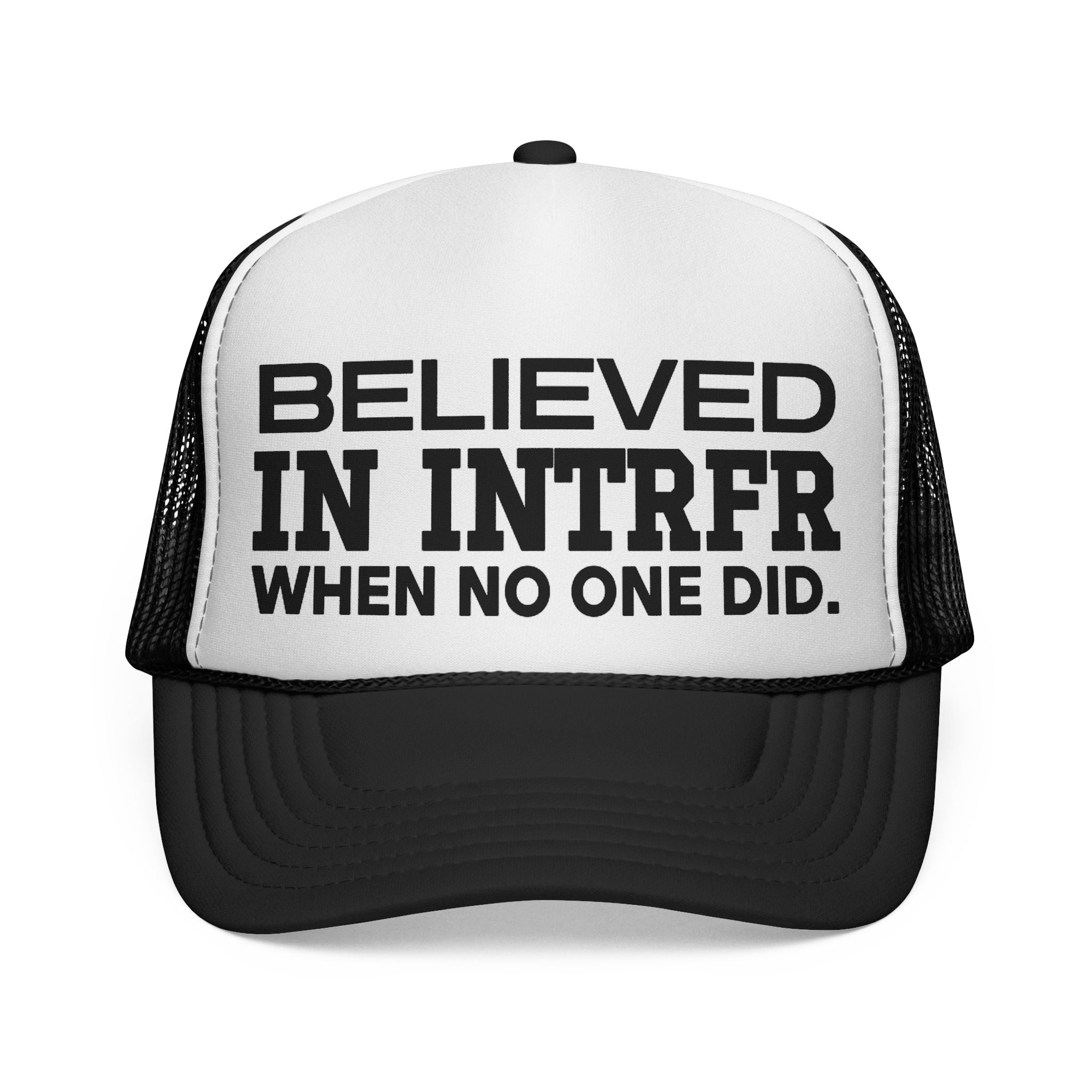 believed in intrfr trucker caps