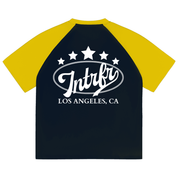 BASEBALL,script,raglan,tee,unisex,los angeles,intrfr