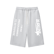 I was programmed to interfere,interfere with the narrative,star logo,3/4,sweat shorts,sweat pants,unisex