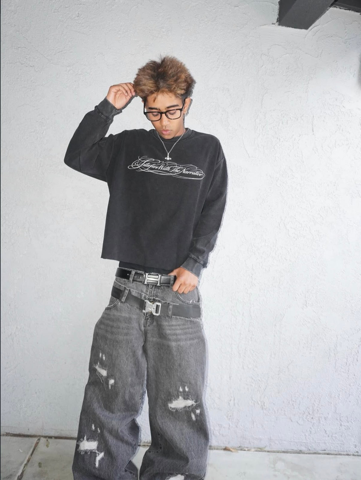 washed oversized thermal