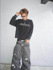 washed oversized thermal