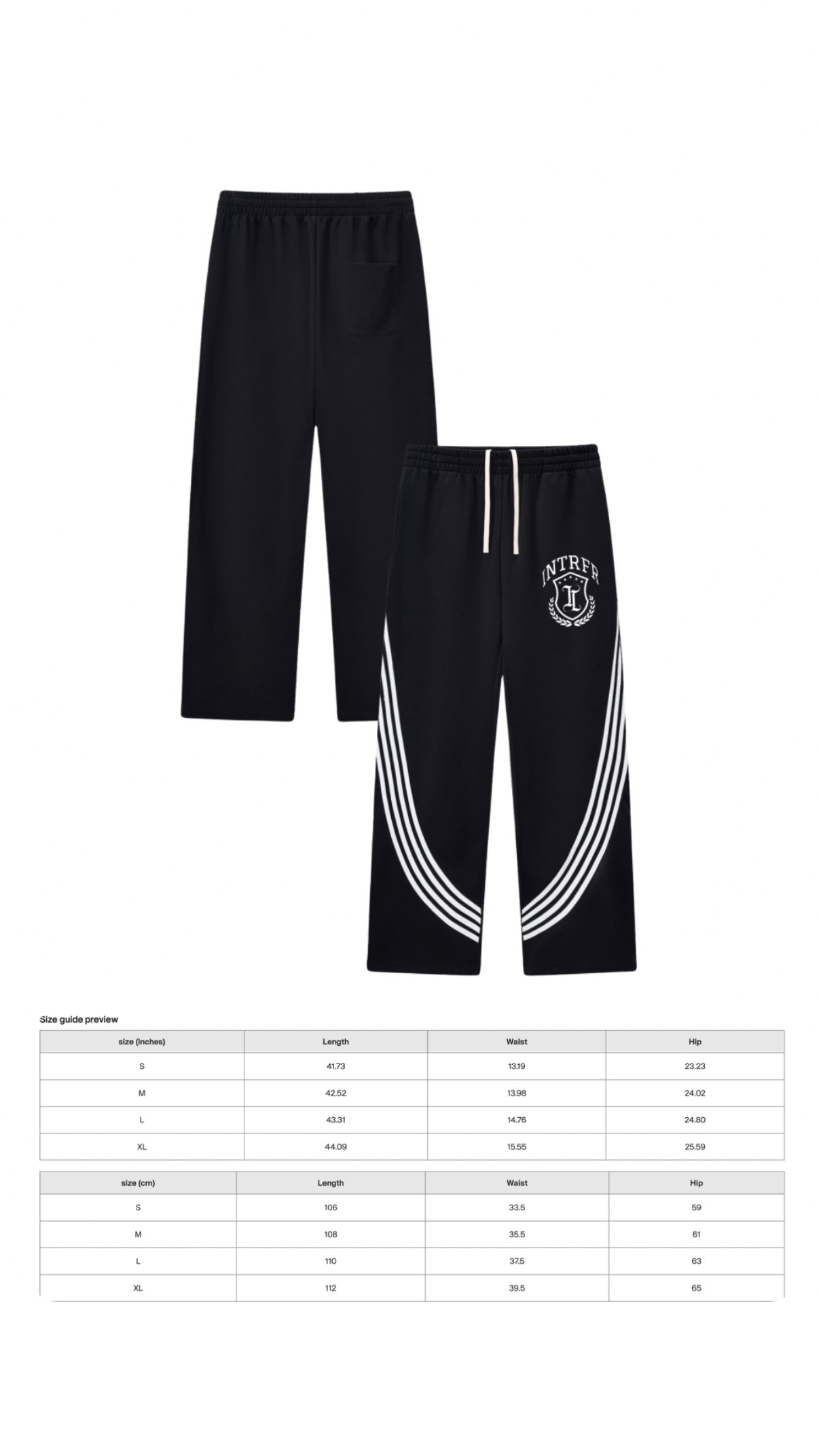 Unisex Stripe Straight Sweatpants
