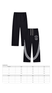 Unisex Stripe Straight Sweatpants