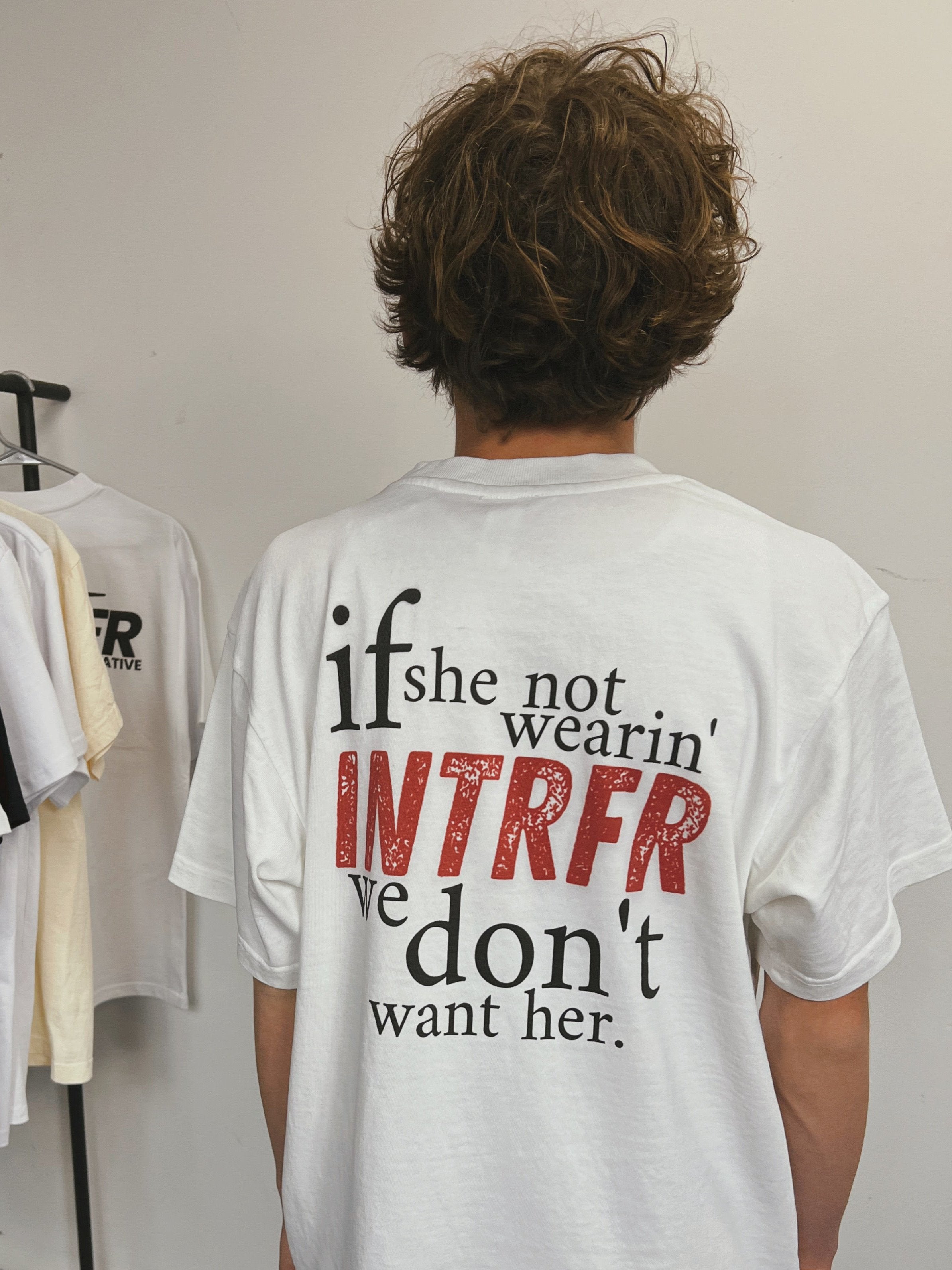 If She Not Wearin' Intrfr We Don't Want Her Heavy Tee