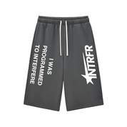 I was programmed to interfere,interfere with the narrative,star logo,3/4,sweat shorts,sweat pants,unisex